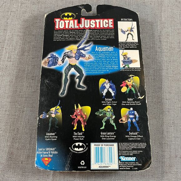Aquaman DC Comics Total Justice 1996 Kenner Action Figure Batman Hasbro - Picture 2 of 6